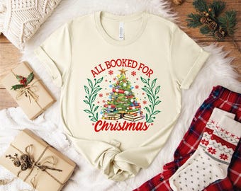 Book Christmas Tree Sweatshirt, Librarian Gift, Bookworm Holiday
