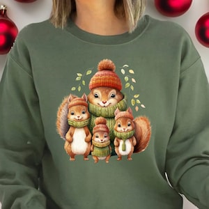 Christmas Squirrel Lights Sweatshirt, Christmas Squirrel Hoodie, Christmas Lights Sweater, Christmas Squirrel Gift, Cute Christmas Sweater