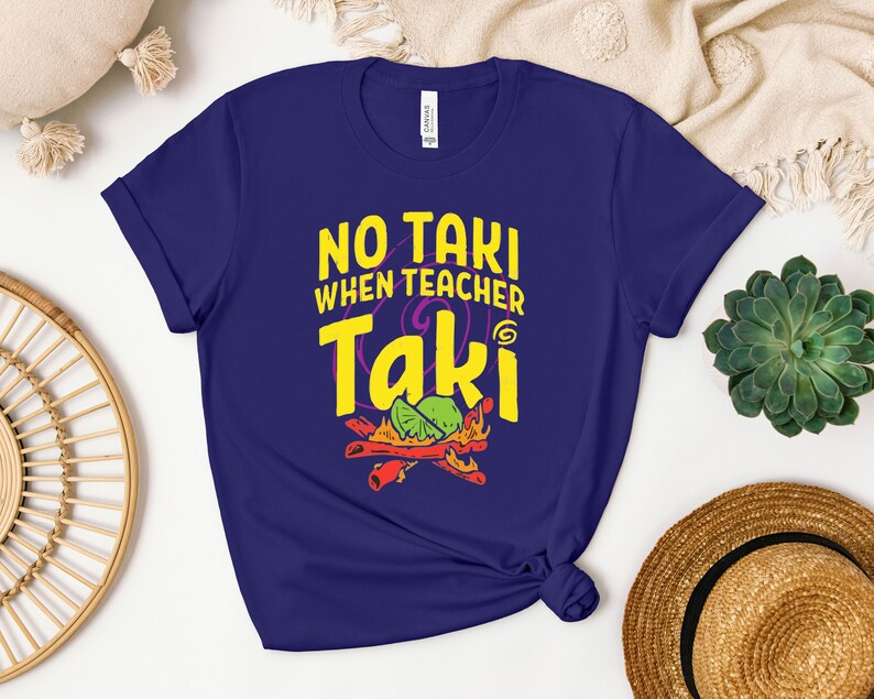 Funny Teacher Shirt, No Taki When Teachers Talk image 5