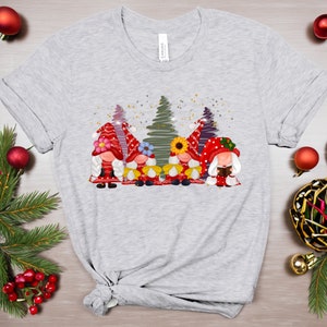 Christmas Gnomes Shirt, Merry Christmas Sweatshirt, Buffalo Plaid Gnomes, Cute Gnomes Sweatshirt, Christmas Gift, Holiday Sweatshirt