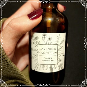 Magnesium Spray Lavender Vanilla Natural Deodorant Magnesium 4oz  Supplement Sleep, Anxiety Essential Oil Spray