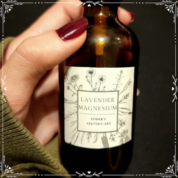 Magnesium Spray Lavendel Vanille natürliches Deodorant Magnesium 4 Unzen Ergänzung Schlaf, Angst Ätherisches Öl Spray