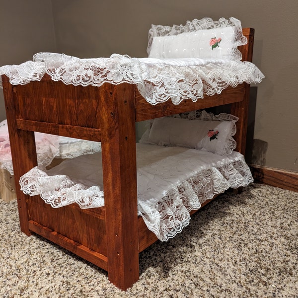 Doll Bunk Bed - Fits 2 -  18" American Girl Dolls