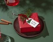 Christmas Gift Tag, Holiday Gift Tag Template, Printable Tag for Presents, Christmas Tree Tag