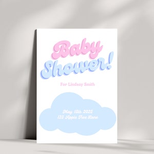 Mädchen Jungen-Babyparty-Einladungsvorlage, Gender Neutral Dusche Sofort-Download-Junge-Baby-Dusche einladen, Baby Girl-Dusche