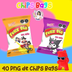 40 plantillas de Chips Bags Dia del Niño, dia del niño, chips bags personajes, chips bags PNG