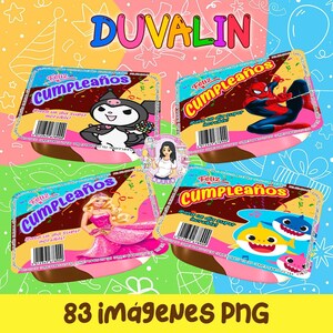 83 Plantilla Duvalin Gigante de Cumpleaños, personajes varios, Cumpleaños, Duvalin Gigante
