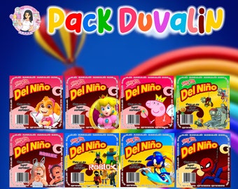 32 Duvalin Children's Day PNG Template, various characters PNG, Children's Day, Giant Duvalin