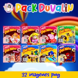 32 Duvalin Children's Day PNG Template, various characters PNG, Children's Day, Giant Duvalin