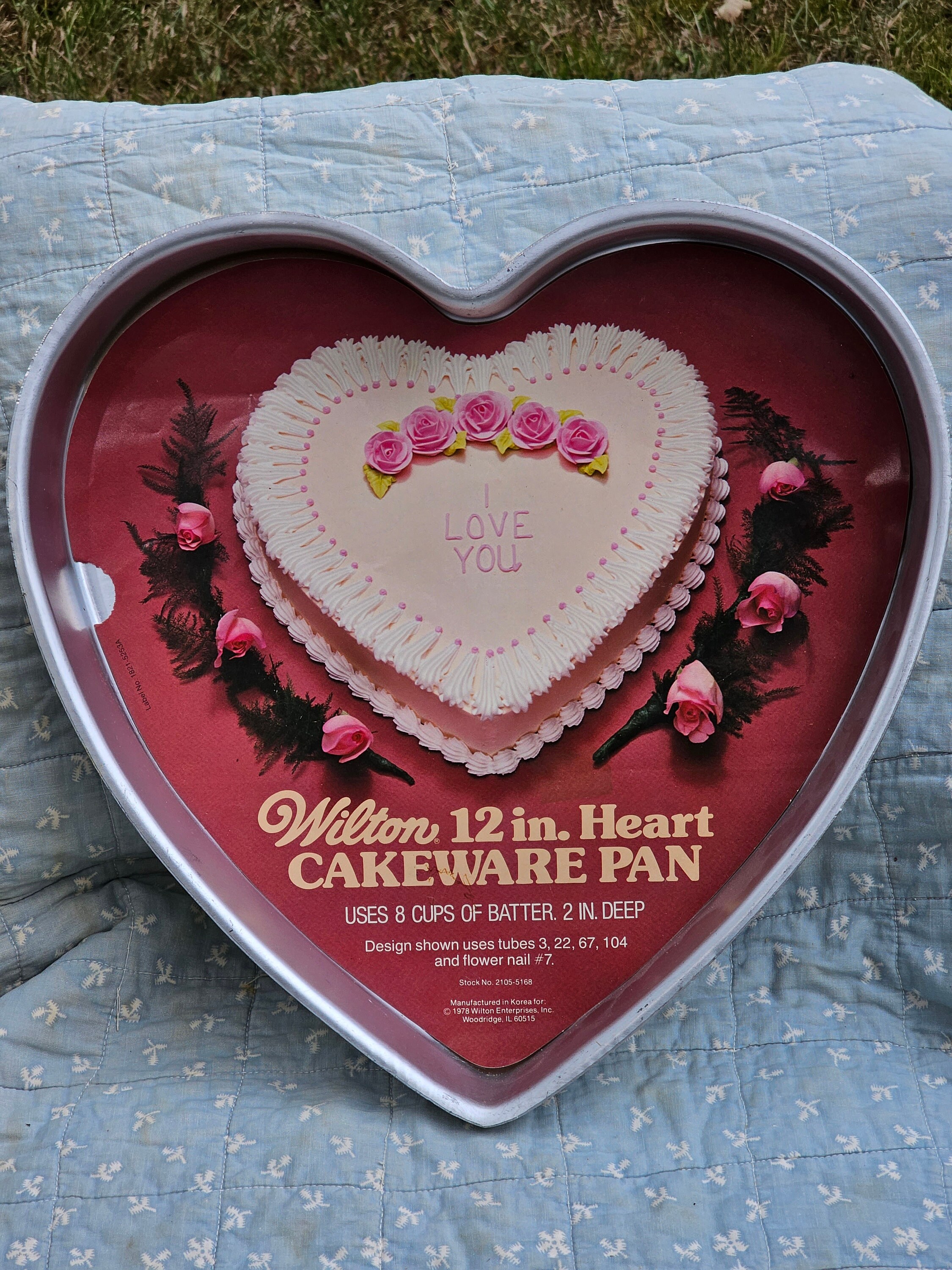 Wilton Red Heart-Shaped Non-Stick Fluted Tube Pan, 8