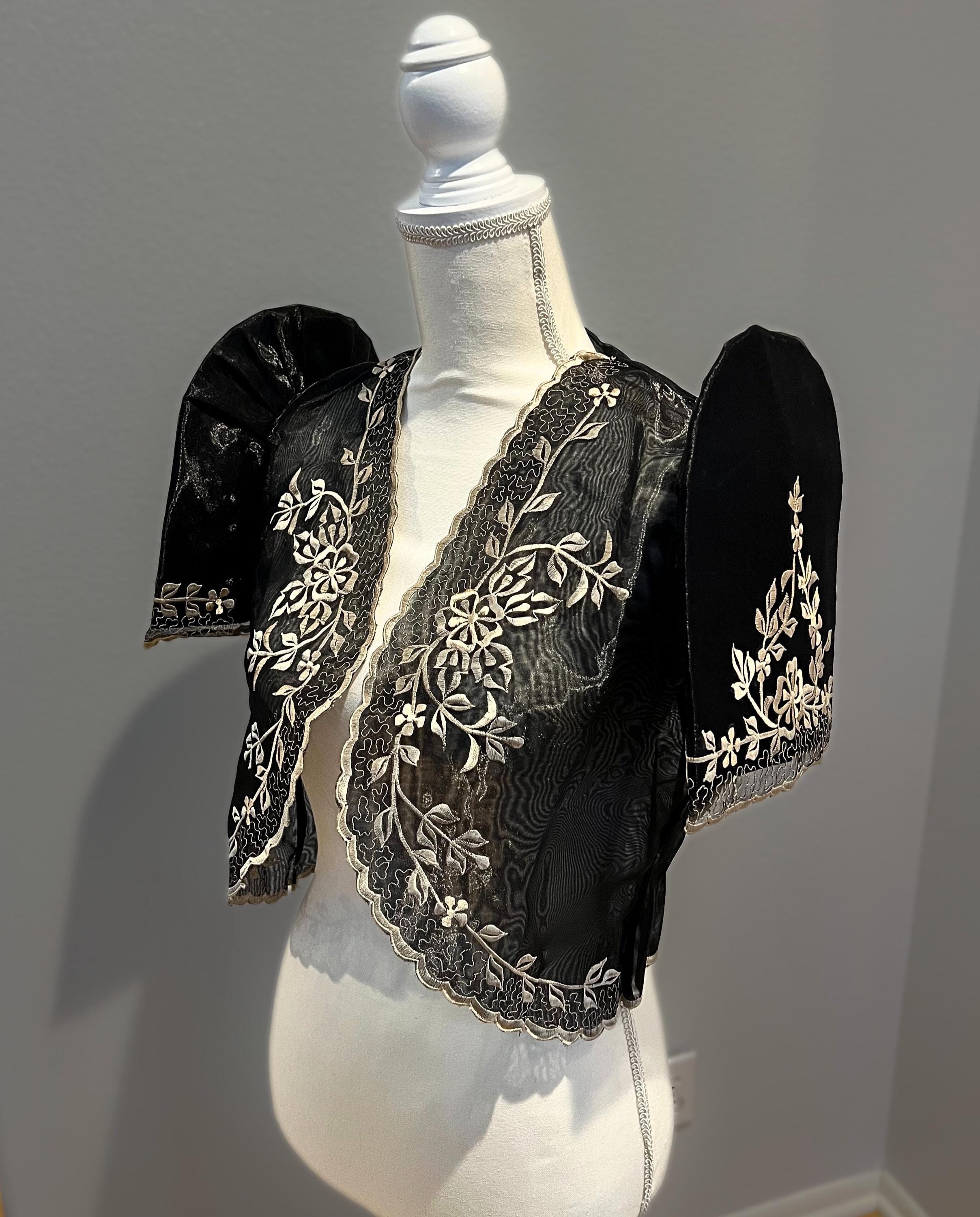 トップス FLOWER BALLOON TULLE BOLERO (CREAM) Tulle Bolero Glitter Ecru | By Moumi