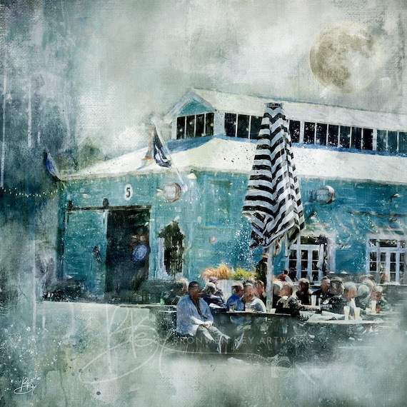 Summer Evenings, Wellington Waterfront, New Zealand, Unique mix of photography and digital painting, Wall art, Archival giclee print, Prints