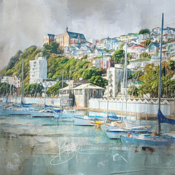 Looking Out, Wellington Harbour, New Zealand, Wellington, Unique composition, Fine art print, Wall art, Archival giclee print, Yachts, Sea,