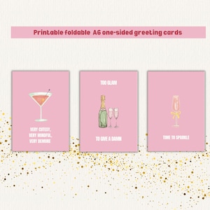 Cartes de voeux imprimables pour filles| Téléchargement numérique recto A6 | Anniversaire, Journée de la femme, Anniversaire, Cadeau mignon, Juste parce que