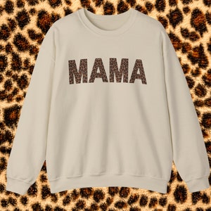 Comfort Colors® Cheetah Mama Shirt for Mother&#39;s Day, Leopard Print Mama Shirt, Gifts For Mom, Cute Mama Gift For Mothers Day, Mama T-Shirt