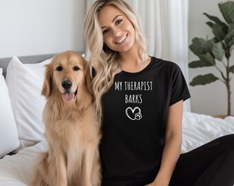 My Therapist Barks Shirt, Dog Mom Gift, Dog T shirt, Therapist Shirt, Mom Tee, Dog Lover Gift, Funny Dog Shirt, Cute Gift, Xmas Gift