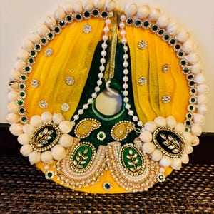 Ladoo Gopal Designer Kundan Poshak  | Size 4