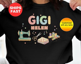 Personalized Gigi Sweatshirt, Custom New Grandma Gift, Gigi Shirt, Nana Gift, Godmother Gift, Mother's Day Gift, Grandma Sweatshirt