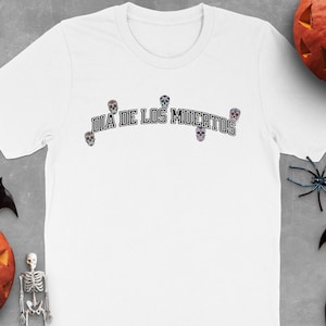 Dia De Los Muertos T-Shirt, Sugar Skull Tee, Halloween Shirt, Day of the Dead Shirt, Mexican Holiday Shirt, Colorful Skull Design Shirt