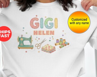 Personalized Gigi Sweatshirt, Custom New Grandma Gift, Gigi Shirt, Nana Gift, Godmother Gift, Mother's Day Gift, Grandma Sweatshirt