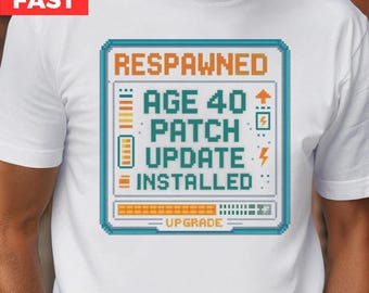 Funny 40th Birthday Gamer T-Shirt: Retro Video Game Gift