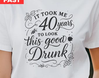 40th Birthday Shirt For Wine Lovers, Wine Lovers Gift Comfort Colors T shirt, 40th Birthday Wine Shirt, Daughter 40th Birthday Gift