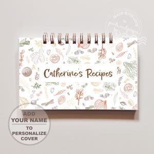 Personalized Recipe Book, Customized Minimalist Cook Book, Family Recipe Notes, Great Grand Mother's Gift, Christmas Gift, Pocket cook book