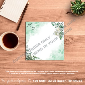 Bloc de notas personalizado, papelería, bloc de notas personalizado, membrete, regalos para ella, regalos para él, diseño propio, despedida de soltera, boda, bautismo,