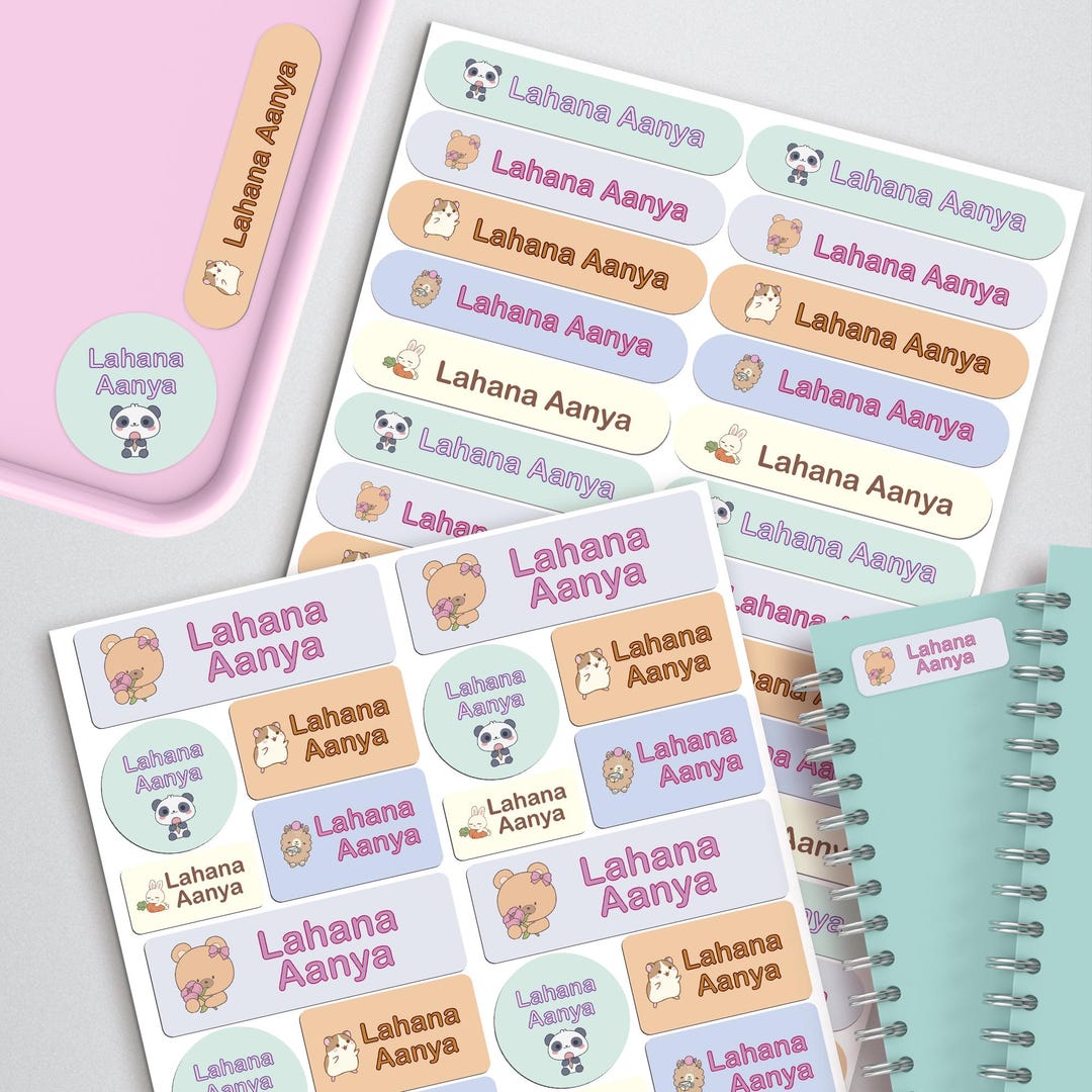 Waterproof Name Sticker Labels, Daycare School Supplies, Personalized ...
