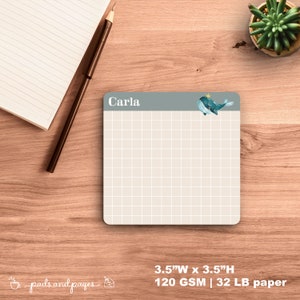 Regalos de animales personalizados, papelería, animales bebés, ballena, ilustraciones, buen rollo, bloc de notas personalizado, membrete, regalo para la naturaleza, género neutro
