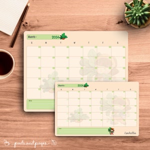 Planificador semanal personalizado, en blanco, mensual, 2025, ilustrado, personalizado, regalo para, membrete, mamá de plantas, niña, maestras, Navidad, notas
