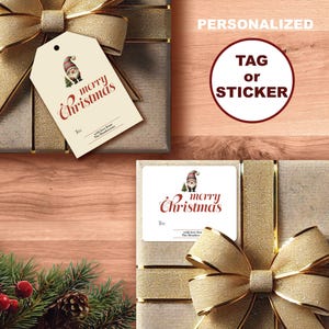Personalisierte Weihnachtskarte, Elfe Weihnachtskarte, Nach Maß, Feiertagsaufkleber, Geschenkaufkleber, Jahreszeiten Grüße, Geschenk für, für sie, für ihn