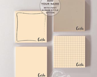 Bloco de notas personalizado, bloco de notas minimalista personalizado, bloco de mesa feito sob medida, material de escritório, lista de tarefas simples, presente para, bloco de anotações para escritório