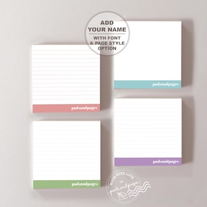 Mini bloc de notas personalizado: bloc de notas de escritorio personalizado, bloc de notas minimalista personalizado