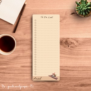 Minimalista personalizado, Kawaii, Conejito, Piloto, Lista de tareas, Bloc de notas personalizado, Membrete, Regalo para, Género neutro, Para él, Viajes, Piloto