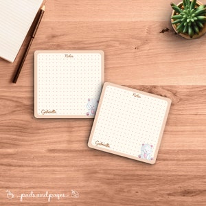 Bloc de notas de oso, regalo personalizado para ella, oso kawaii, bloc de notas personalizado, bloc de notas, bloc de notas personalizado, regalo personalizado, papelería