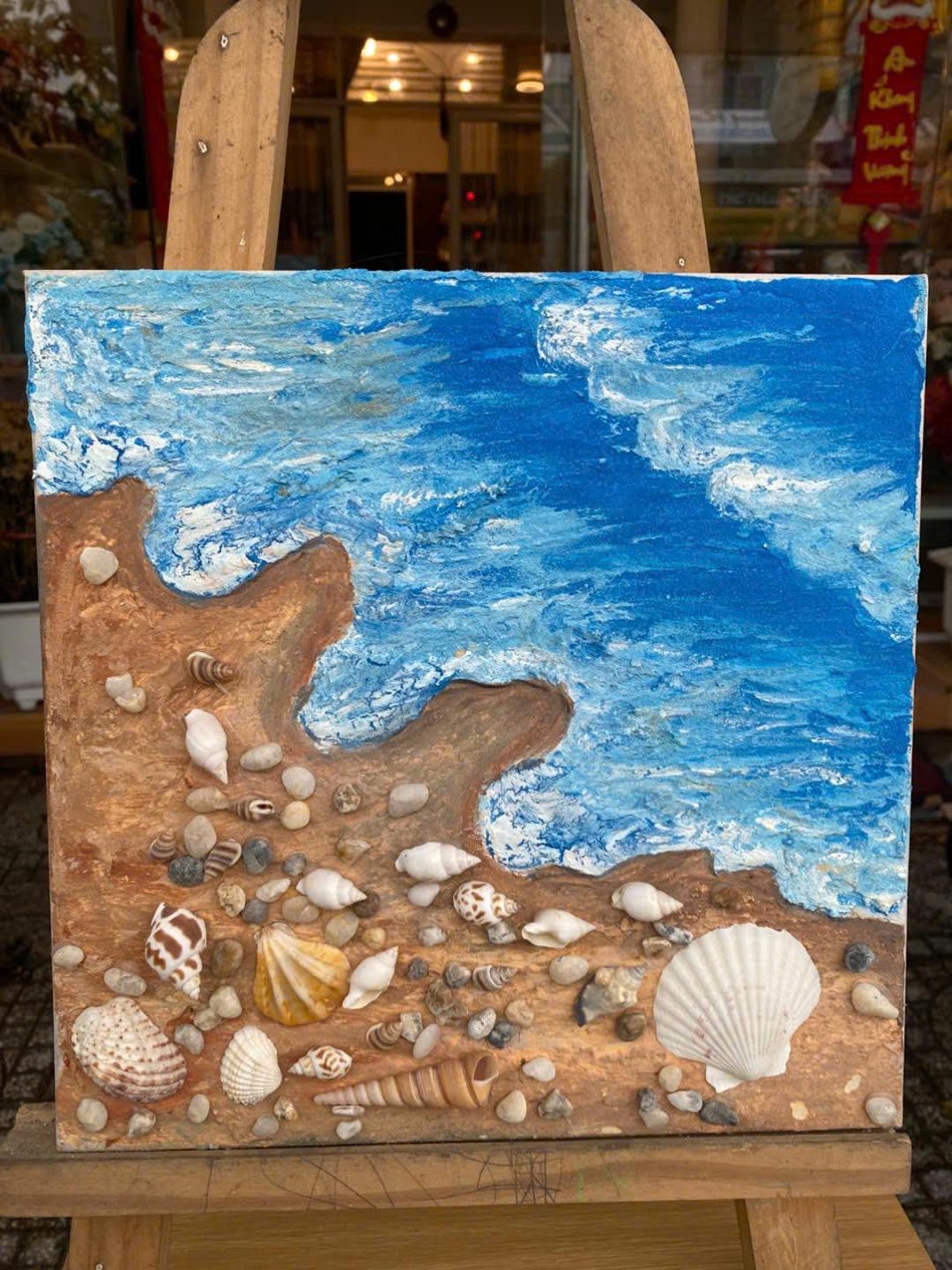 Shell Designs Beach Ocean Beach Shell Art – Handmade Coastal Wall Decor With Natural ...