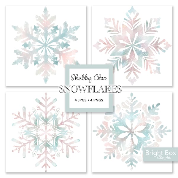 Shabby Chic Snowflakes Clip Art Download Winter Snowflake Clipart Downloadable Elegant Decor Sublimation Junk Journaling Instant Artwork JPG