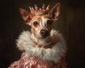 Retrato de animal de estimação real personalizado: pintura de animais em estilo renascentista