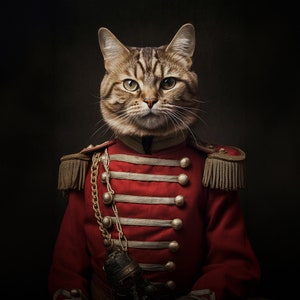 Custom Royal Cat Portrait for Pet Lover perfect gift for her animal lovers unique royal pet portrait funny gift for pet lovers