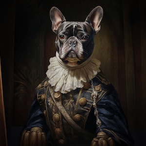 Custom Royal Pet Portrait, Renaissance Dog Painting, Royal Dog Portrait, Gift for Pets, Animal Portrait Painting, Floral Pet Portrait, Regal