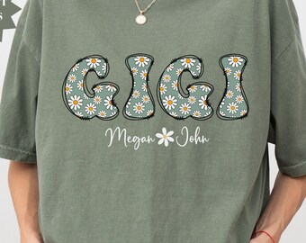 Camiseta Daisy Gigi Comfort Colors, regalo para la abuela