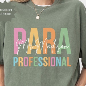 Comfort Colors® Paraprofessional Shirt, Para Squad Shirts, Funny Paraprofessional Shirt, Para Shirt Gift, Teacher Aide Shirt, Back To School