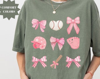 Baseball Game day shirt Baseball Team tshirt for women, Mascot Bow Shirt, Coquette Bows Baseball mom T-shirt, Cheer Mascot, Booster Coquette