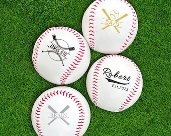 Balles de baseball personnalisées, Balle de baseball avec le nom et le numéro du joueur, Cadeau personnalisé pour entraîneur, Cadeau de saison de ligue de baseball, Cadeau pour les amateurs de baseball