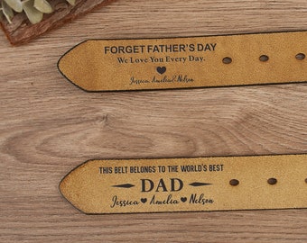 Fathers Day Gift,Custom Leather Belt for Dad,Engraved Belt for Him,Anniversary Gift,Personalized Leather Belt for Dad,Birthday Gift for Man