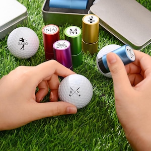 Custom Golf Ball Stamp with Ink, Monogram Golf Ball Stamp, Ink Ball Stamp, Golf Accessories, Golf Gifts for Men, Golfer Sport Gift for Him