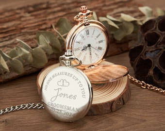 Customized Pocket Watches,Fathers Day Gift,Engraved Pocket Watch,Wedding Day Gift,Groomsmen Gifts,Best Man Gift,Engagement Gift,Pocket Watch