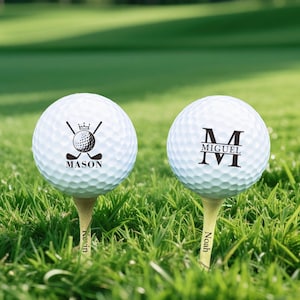 Custom Golf Balls, Personalized Golf Ball, Golf Ball with Name, Golf Lover Ball Gift, Gifts for Golfers, Gift for Dad, Gift for Men
