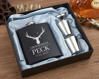 Personalised Engraved Hip Flask Set,Custom Wine Pot,Custom 6oz Hipflask,Wedding Gift Set,Fathers Day Gift,Groomsmen,Best Man,Holiday Gift